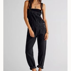 Free People Ziggy Overalls- Mineral Black size Small
